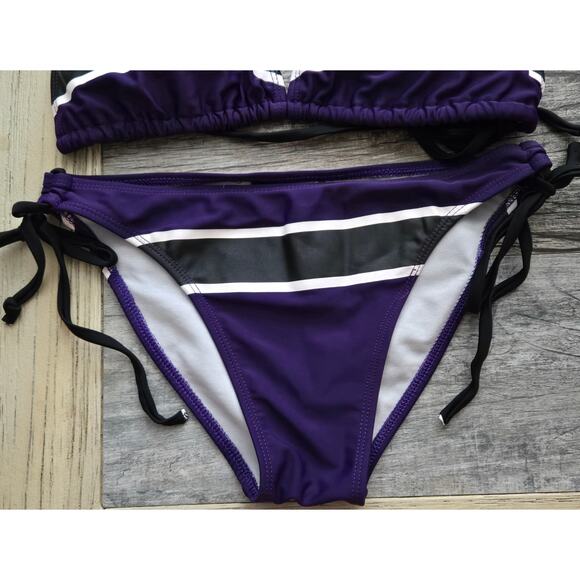 Cute Team Apparel Women's Baltimore Ravens 2 PC Bikini, Bathing Suit, Small/Med - Picture 3 of 7